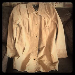 Dennis Basso Washable Suede Jacket - Lg